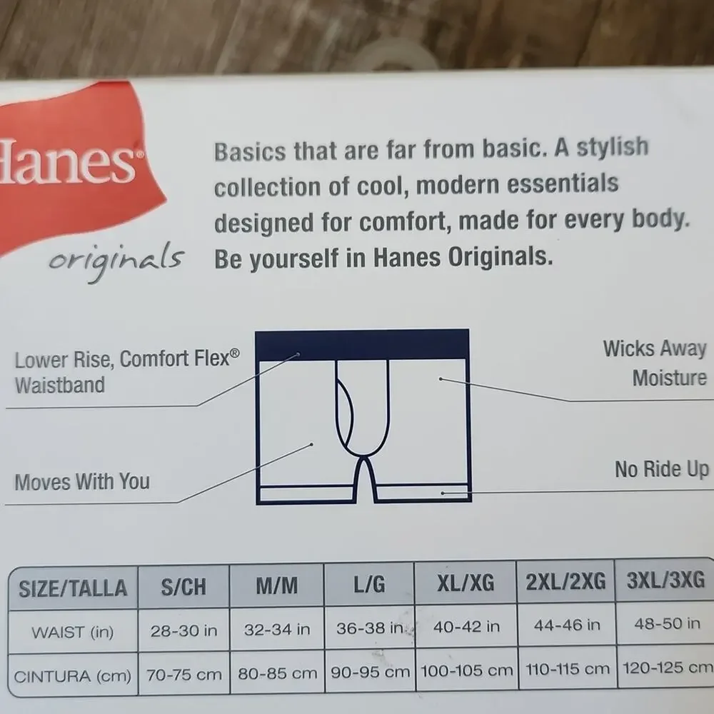 Hanes Men's 3 Pack‎ Boxer Briefs Size 2XL Blue Camo Solid Blue & Tan Breathable
